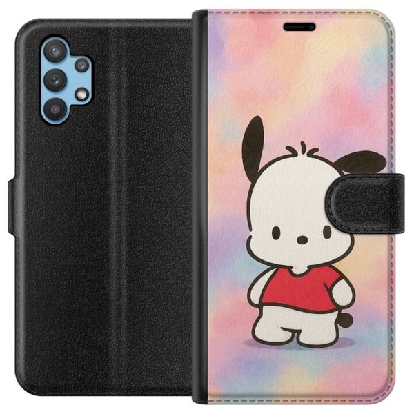Kompatibelt Plånboksfodral till Samsung Galaxy A32 5G Kawaii Sanrio Pochacco Kompatibelt Plånboksfodral till Samsung Galaxy A32 5G Kawaii Sanrio Pochacco