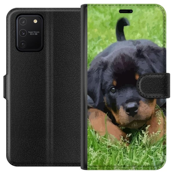 Kompatibelt Lommeboketui til Samsung Galaxy S10 Lite Rottweilervalp med store øyne, myke farger og tydelige detaljer, naturinspirert og sjarmerende h Kompatibelt Lommeboketui til Samsung Galaxy S10 Lite Rottweilervalp med store øyne, myke farger og tydelige detaljer, naturinspirert og sjarmerende h