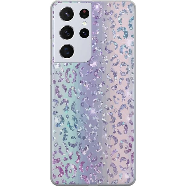 Kompatibel Mobilcover til Samsung Galaxy S21 Ultra 5G Glitter Leopard