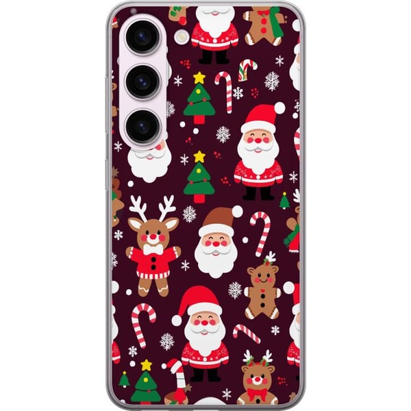 Kompatibel Mobilcover til Samsung Galaxy S23 Merry Squad-julemønster med nisser, rensdyr og peberkager, sødt vinterdesign i tegneseriestil Kompatibel Mobilcover til Samsung Galaxy S23 Merry Squad-julemønster med nisser, rensdyr og peberkager, sødt vinterdesign i tegneseriestil
