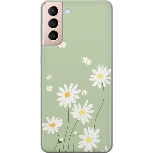 Kompatibel Mobilcover til Samsung Galaxy S21 Præstekraver - blomstret mønster i svensk sommerstil Kompatibel Mobilcover til Samsung Galaxy S21 Præstekraver - blomstret mønster i svensk sommerstil