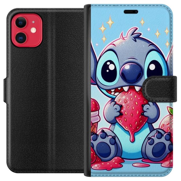 Kompatibel Tegnebogsetui til Apple iPhone 11 Stitch jordbær Kompatibel Tegnebogsetui til Apple iPhone 11 Stitch jordbær