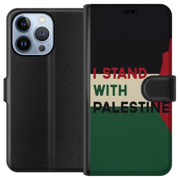 Kompatibelt Lommeboketui til Apple iPhone 13 Pro Stå opp for Palestina - solidaritetsdesign med en sterk melding Kompatibelt Lommeboketui til Apple iPhone 13 Pro Stå opp for Palestina - solidaritetsdesign med en sterk melding