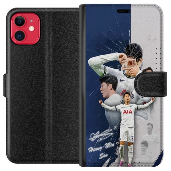 Kompatibel Tegnebogsetui til Apple iPhone 11 Son Heung Min Tottenham Sydkorea vinder af Europa League fodbold målscorer intelligent spiller med globa Kompatibel Tegnebogsetui til Apple iPhone 11 Son Heung Min Tottenham Sydkorea vinder af Europa League fodbold målscorer intelligent spiller med globa