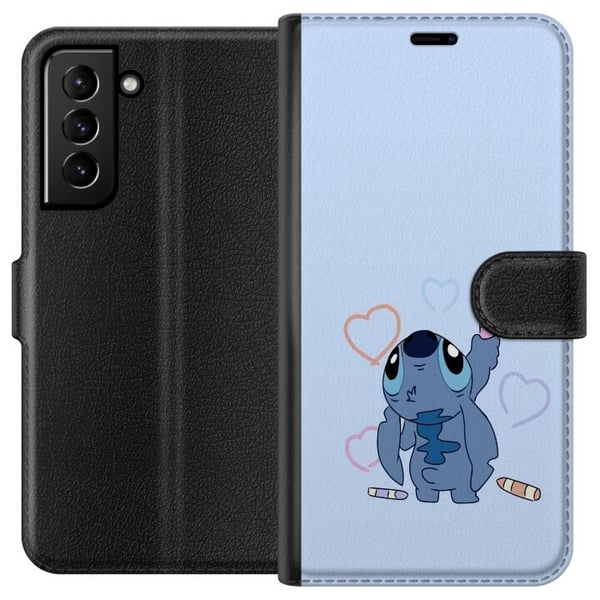 Kompatibel Tegnebogsetui til Samsung Galaxy S21+ 5G Stitch Hjerter