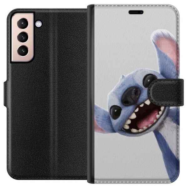 Kompatibelt Lommeboketui til Samsung Galaxy S21 Stitch i Fart - Kawaii Design for Fans & Barn Kompatibelt Lommeboketui til Samsung Galaxy S21 Stitch i Fart - Kawaii Design for Fans & Barn