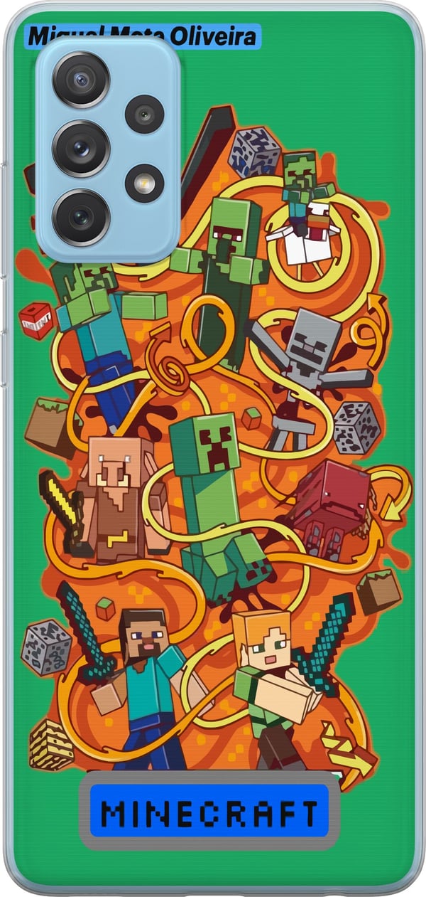 Yhteensopiva Puhelinkuori Samsung Galaxy A52 5G Minecraft