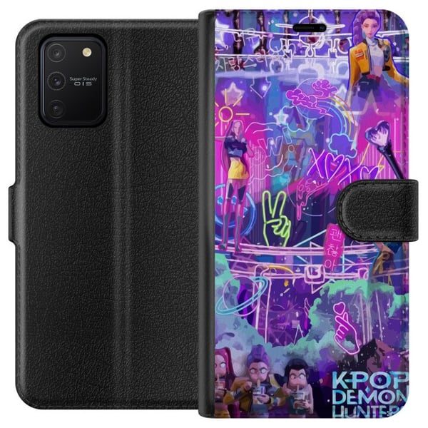 Kompatibelt Lommeboketui til Samsung Galaxy S10 Lite Kpop demonjegere neonlys by lilla glød idolestetikk stemning Kompatibelt Lommeboketui til Samsung Galaxy S10 Lite Kpop demonjegere neonlys by lilla glød idolestetikk stemning
