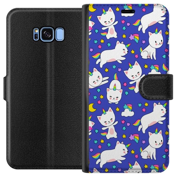 Kompatibelt Lommeboketui til Samsung Galaxy S8  Katt enhjørninger