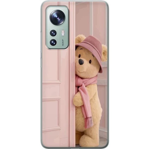 Yhteensopiva Puhelinkuori Xiaomi 12 Beige nalle, jolla on hattu ja huivi, romanttinen vaalea design lämpimällä sävyllä ja pehmeällä, tyylikkäällä ilm