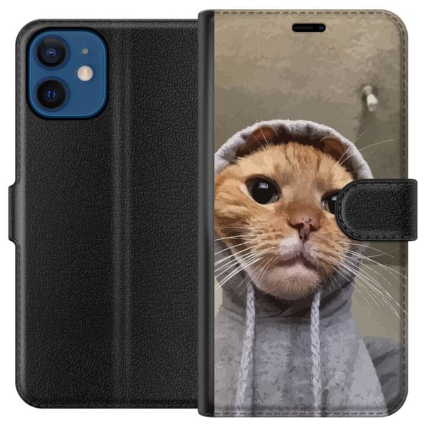 Kompatibelt Lommeboketui til Apple iPhone 12 Katt Genser
