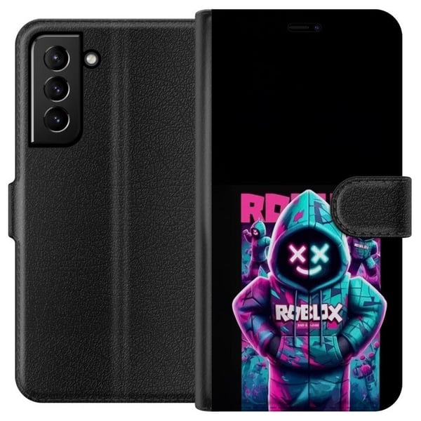 Kompatibelt Lommeboketui til Samsung Galaxy S21+ 5G Neon Roblox-hettegenser med kult gamingmotiv, lysende farger og futuristisk look Kompatibelt Lommeboketui til Samsung Galaxy S21+ 5G Neon Roblox-hettegenser med kult gamingmotiv, lysende farger og futuristisk look