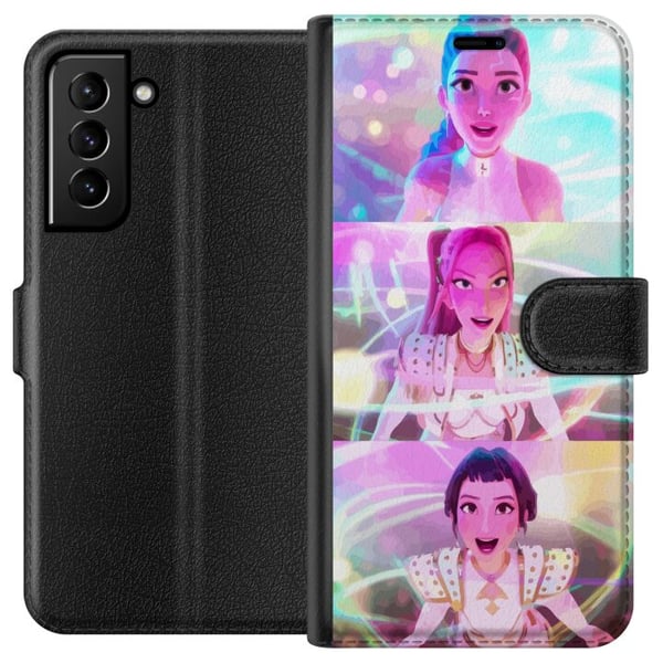 Kompatibelt Lommeboketui til Samsung Galaxy S21+ 5G KPop Demon Hunters samledukke begrenset utgave Kompatibelt Lommeboketui til Samsung Galaxy S21+ 5G KPop Demon Hunters samledukke begrenset utgave