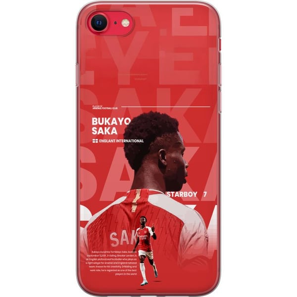 Kompatibelt Mobilskal till Apple iPhone 8 Bukayo Saka Arsenal England 16 assist trots skada fotboll ytter snabb kreativ offensiv kraft som är nyckels