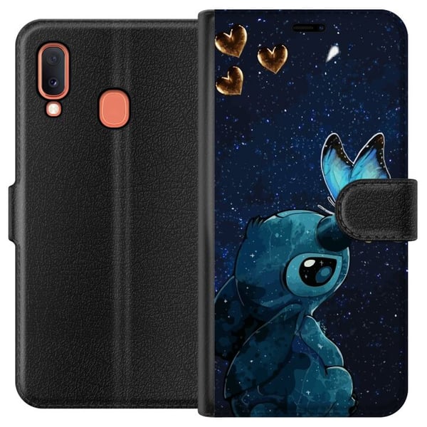 Kompatibelt Lommeboketui til Samsung Galaxy A20e Stitch sommerfugl Kompatibelt Lommeboketui til Samsung Galaxy A20e Stitch sommerfugl