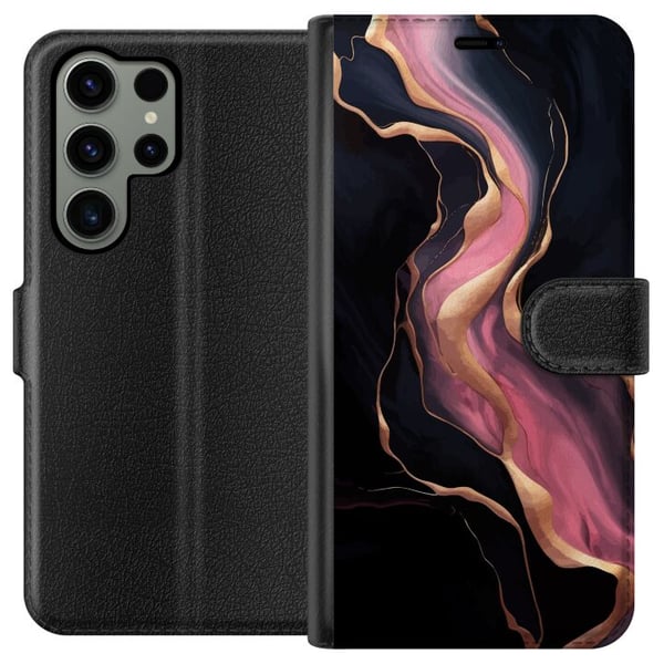 Kompatibelt Lommeboketui til Samsung Galaxy S23 Ultra Marmormønster luksusdesignstein Kompatibelt Lommeboketui til Samsung Galaxy S23 Ultra Marmormønster luksusdesignstein