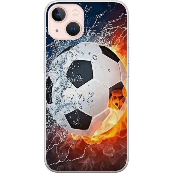 Kompatibelt Mobildeksel til Apple iPhone 13 Fotball Eld Kompatibelt Mobildeksel til Apple iPhone 13 Fotball Eld