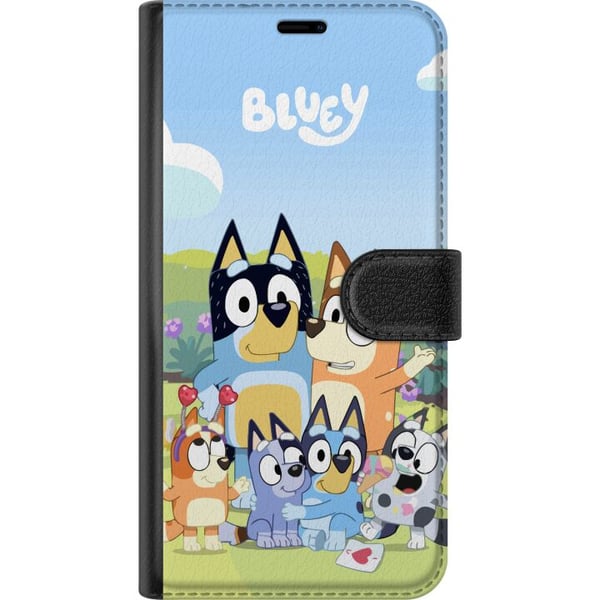 Kompatibelt Lommeboketui til Apple iPhone 13 mini Bluey mobildeksel med hele familien i fargerikt design