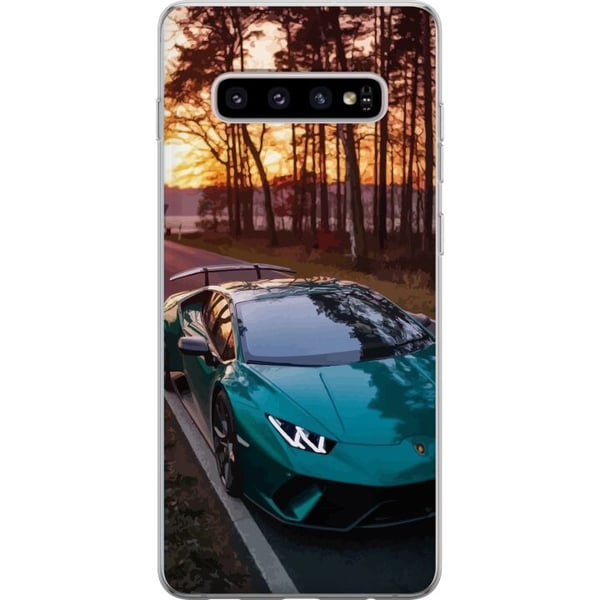 Kompatibelt Mobilskal till Samsung Galaxy S10+ Lamborghini Supercar Racing Sportcar