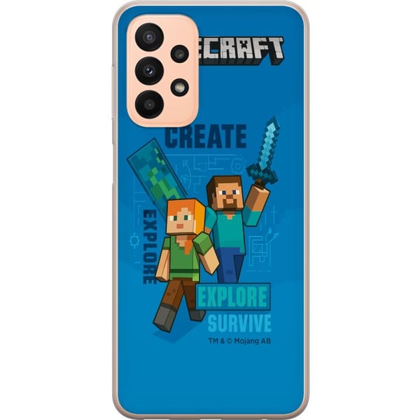 Kompatibelt Mobildeksel til Samsung Galaxy A23 Minecraft Grotter