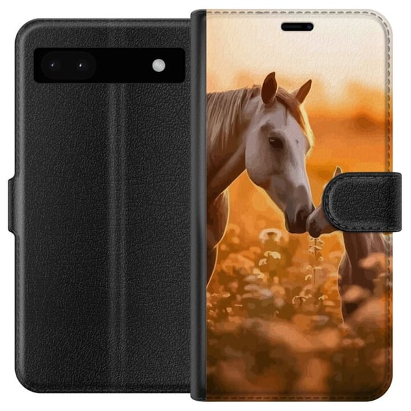 Yhteensopiva Lompakkokotelo Google Pixel 6a Hevoset
