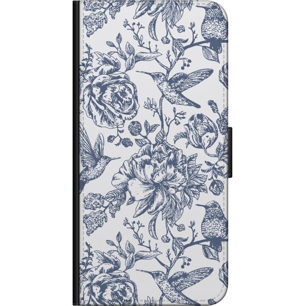 Kompatibel Tegnebogsetui til Samsung Galaxy A20s Blomster & Fugle - Romantisk Vintage-stil Mønster