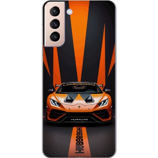 Kompatibelt Mobildeksel til Samsung Galaxy S21 Lamborghini Huracán oransje superbil luksusbil sportsbil racing frontvisning bil eksotisk rask plakat Kompatibelt Mobildeksel til Samsung Galaxy S21 Lamborghini Huracán oransje superbil luksusbil sportsbil racing frontvisning bil eksotisk rask plakat