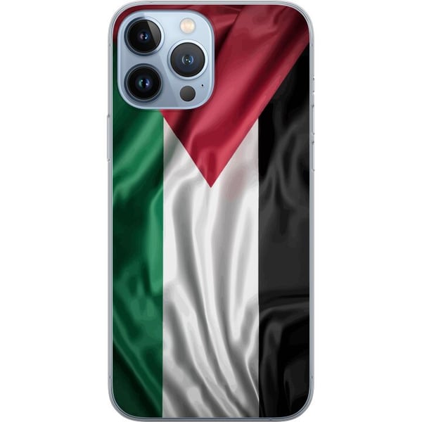 Kompatibelt Mobilskal till Apple iPhone 13 Pro Max Palestinaflaggan – ikoniskt frihetsmotiv i rött, svart, vitt och grönt