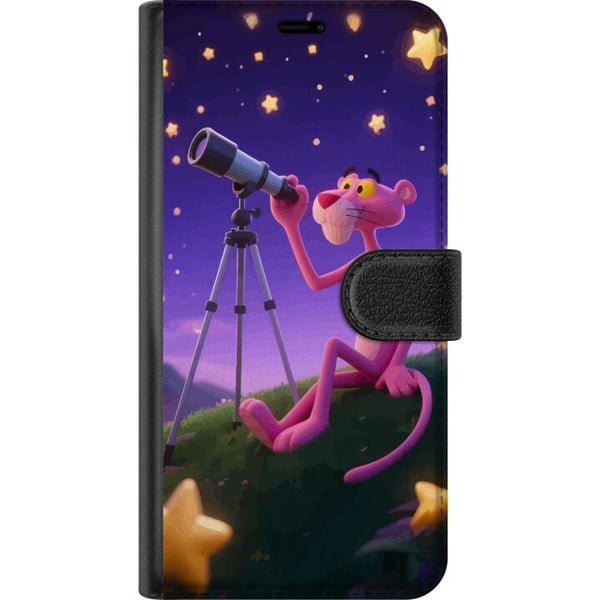 Kompatibelt Plånboksfodral till Samsung Galaxy A32 5G Pink Panther Stars med den rosa pantern bland stjärnor ett retro och charmigt motiv