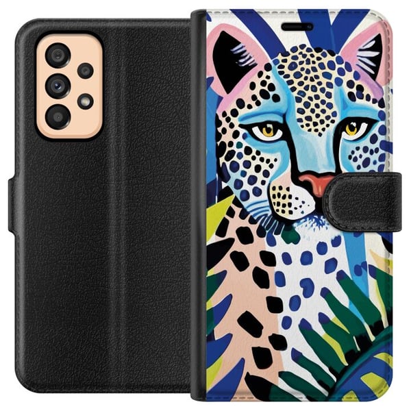 Kompatibel Tegnebogsetui til Samsung Galaxy A53 5G Livlig Leopard