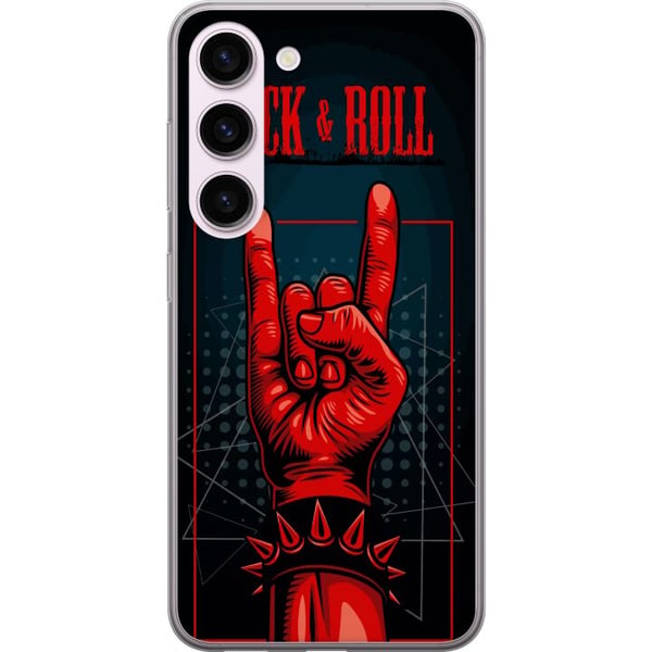 Yhteensopiva Puhelinkuori Samsung Galaxy S23 Rock &amp; Roll -design – Punainen ja musta kuvio klassisella hard rock -teemalla