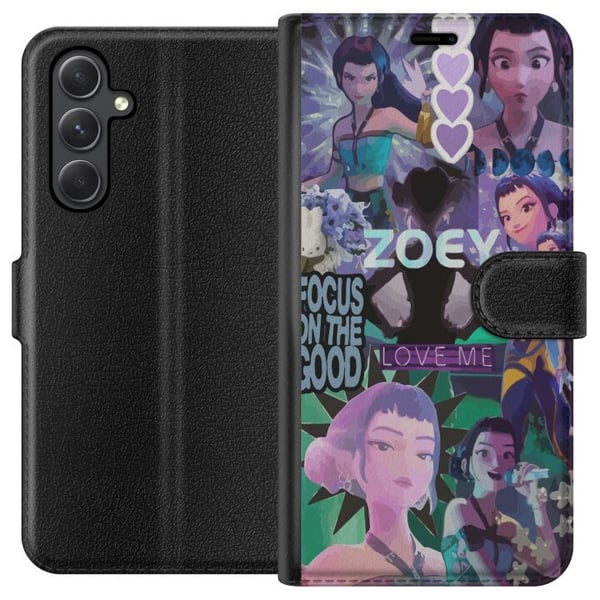 Kompatibelt Lommeboketui til Samsung Galaxy A15 5G Kpop Demonjegere Zoey Estetikk Lilla Elsk meg Mystisk Idolvibe