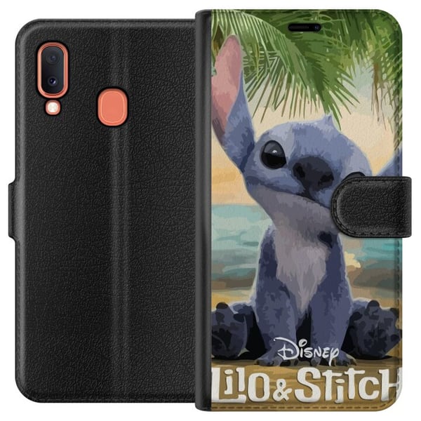 Kompatibelt Plånboksfodral till Samsung Galaxy A20e Stitch Kärleksfull – Med Hjärtan & Kawaii-känsla Kompatibelt Plånboksfodral till Samsung Galaxy A20e Stitch Kärleksfull – Med Hjärtan & Kawaii-känsla