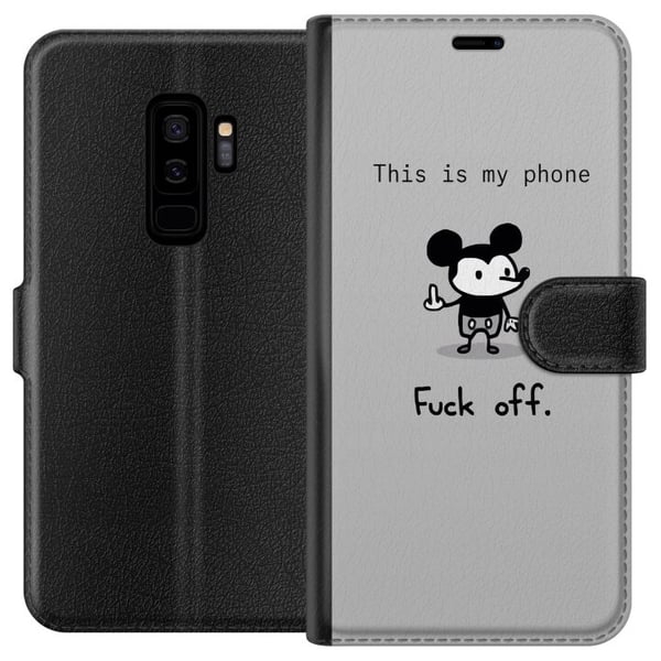 Kompatibelt Lommeboketui til Samsung Galaxy S9+ Kjepphøyt sitat Fuck off trendtekst Kompatibelt Lommeboketui til Samsung Galaxy S9+ Kjepphøyt sitat Fuck off trendtekst