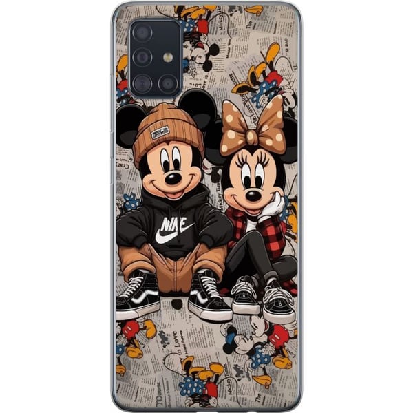 Kompatibel Mobilcover til Samsung Galaxy A51 Tegnet museduo i streetwear med kasketter sneakers urban illustration
