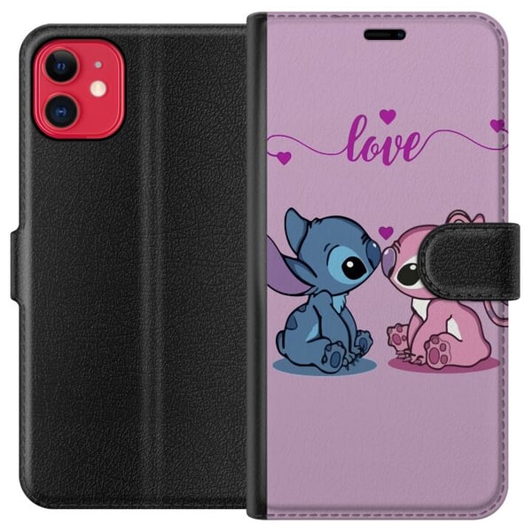 Kompatibelt Plånboksfodral till Apple iPhone 11 Lilo & Stitch – Angel Edition Kompatibelt Plånboksfodral till Apple iPhone 11 Lilo & Stitch – Angel Edition