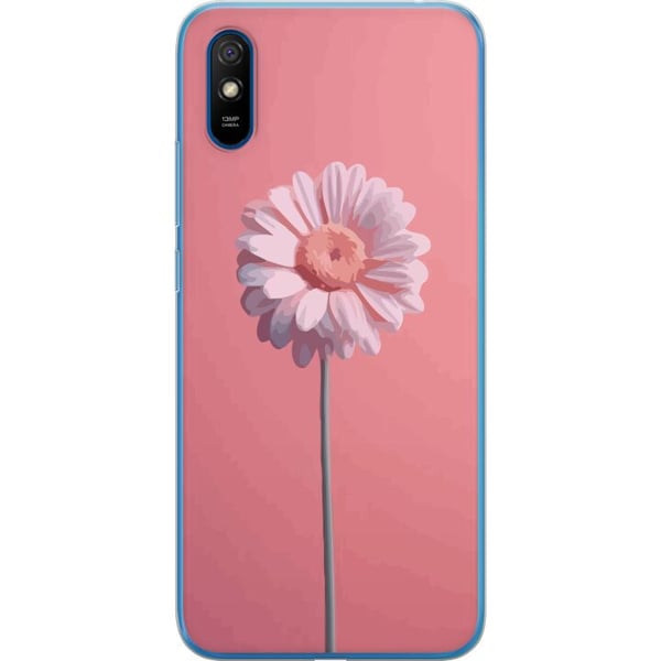 Kompatibelt Mobilskal till Xiaomi Redmi 9A Enkel rosa blomma på ljus bakgrund elegant minimalistisk design perfekt för stilren look