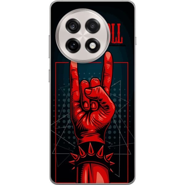 Kompatibelt Mobilskal till OnePlus 13R Rock & Roll design – Rött och svart motiv med klassiskt hårdrockstema