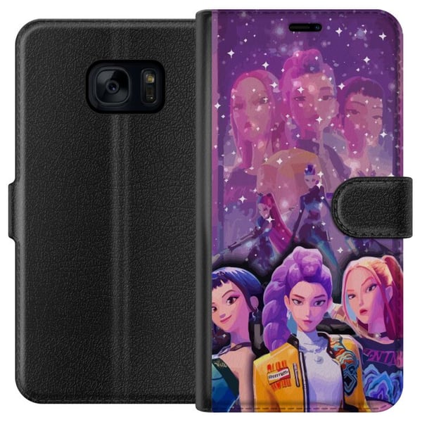 Kompatibel Tegnebogsetui til Samsung Galaxy S7 K-pop-dæmonjægere Zoey Mira Aya Forenet Stjernemagi Kosmisk Energi