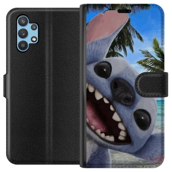 Kompatibelt Plånboksfodral till Samsung Galaxy A32 5G Stitch mobilskal med Palmer i söt vänskapsdesign Kompatibelt Plånboksfodral till Samsung Galaxy A32 5G Stitch mobilskal med Palmer i söt vänskapsdesign