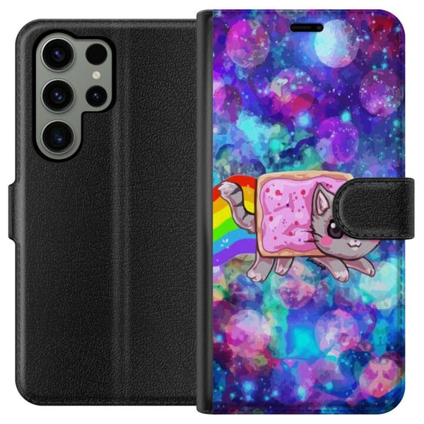 Kompatibelt Lommeboketui til Samsung Galaxy S23 Ultra Flygende katt