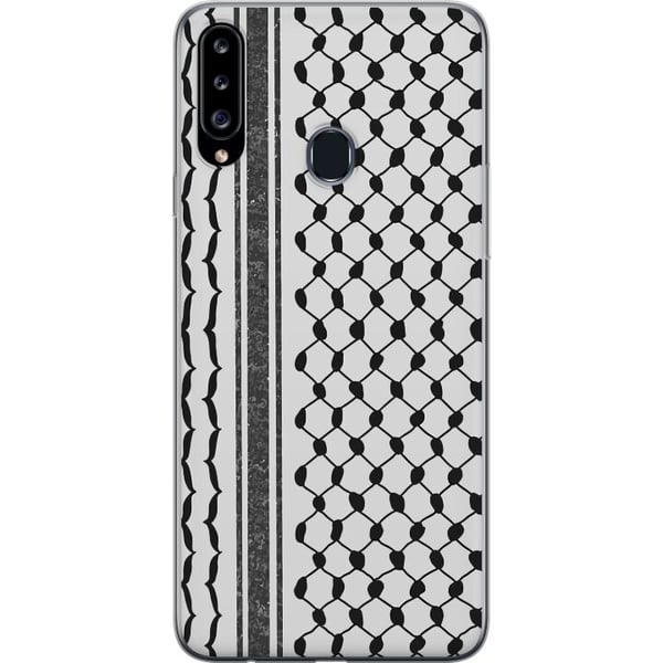 Kompatibelt Mobilskal till Samsung Galaxy A20s Palestinskt mönster – inspirerat av keffiyeh-tyg i traditionell stil