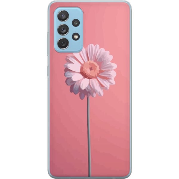 Kompatibelt Mobilskal till Samsung Galaxy A52 5G Enkel rosa blomma på ljus bakgrund elegant minimalistisk design perfekt för stilren look Kompatibelt Mobilskal till Samsung Galaxy A52 5G Enkel rosa blomma på ljus bakgrund elegant minimalistisk design perfekt för stilren look