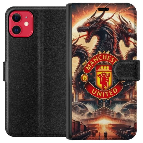 Kompatibelt Plånboksfodral till Apple iPhone 11 Manchester United Kompatibelt Plånboksfodral till Apple iPhone 11 Manchester United