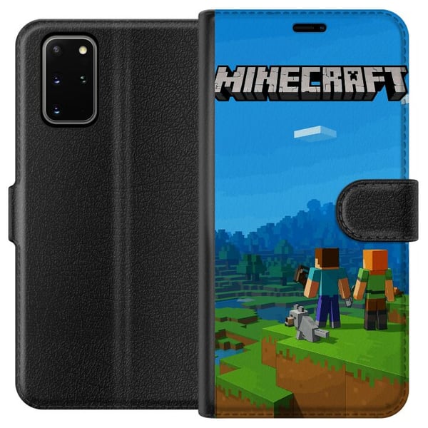Kompatibelt Plånboksfodral till Samsung Galaxy S20+ Minecraft Key Art Kompatibelt Plånboksfodral till Samsung Galaxy S20+ Minecraft Key Art