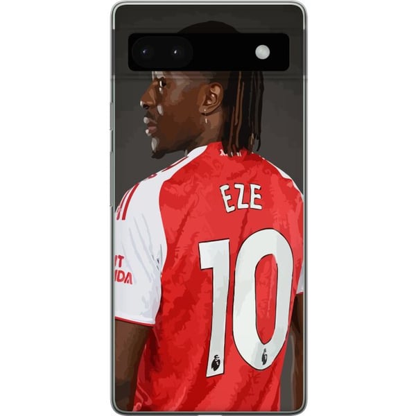 Yhteensopiva Puhelinkuori Google Pixel 6a Eberechi Eze -design – jalkapalloaihe numero 10 Arsenal-paidassa, juliste