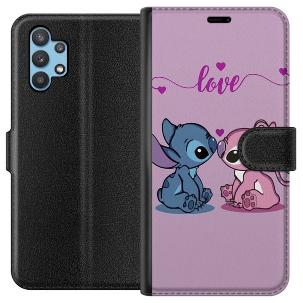 Kompatibelt Plånboksfodral till Samsung Galaxy A32 5G Lilo & Stitch – Angel Edition Kompatibelt Plånboksfodral till Samsung Galaxy A32 5G Lilo & Stitch – Angel Edition