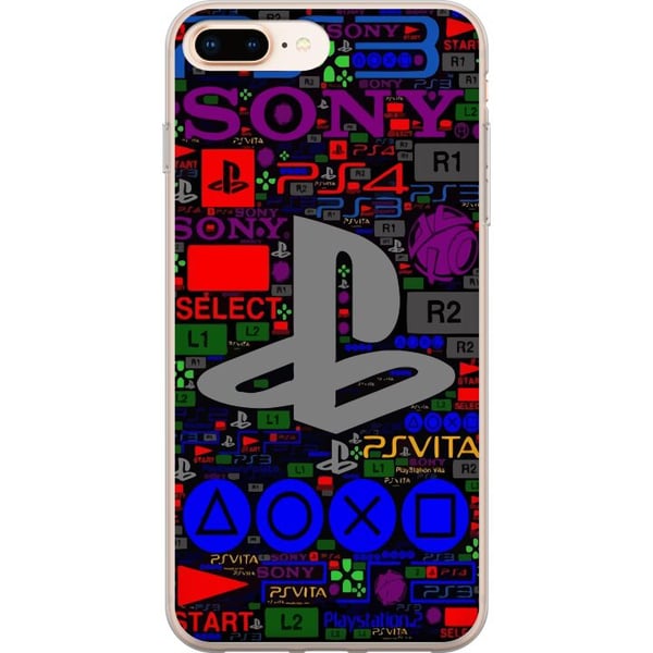 Kompatibel Mobilcover til Apple iPhone 8 Plus Playstation Kompatibel Mobilcover til Apple iPhone 8 Plus Playstation