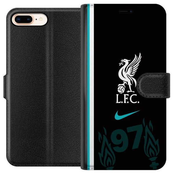 Kompatibel Tegnebogsetui til Apple iPhone 8 Plus Liverpool FC