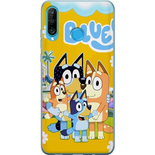 Kompatibel Mobilcover til Huawei P30 lite Farverig familieillustration med legesyge hundekarakterer – varm børneplakat, perfekt til børneværelset og